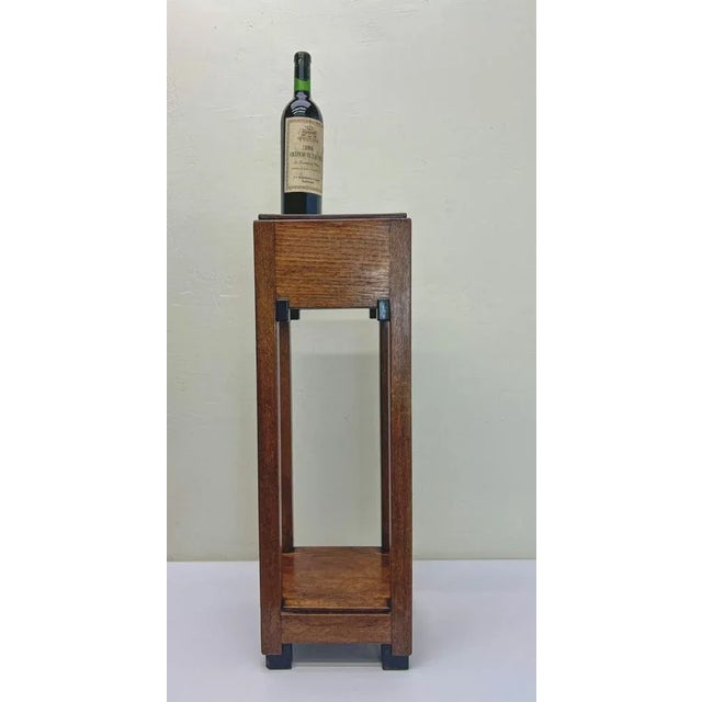 Art Deco Pedestal in Oak, 1920s For Sale - Image 12 of 17