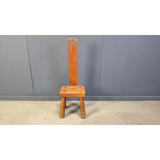 Vintage Brutalist High Back Chair, 1960s For Sale - Image 11 of 13