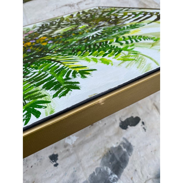 Green Oversized 40" Lee Reynolds "Three Botanical Baskets" Vanguard Studios Oil Painting For Sale - Image 8 of 12