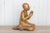 Wood Elegant Burmese Gilded Praying Monk For Sale - Image 7 of 10