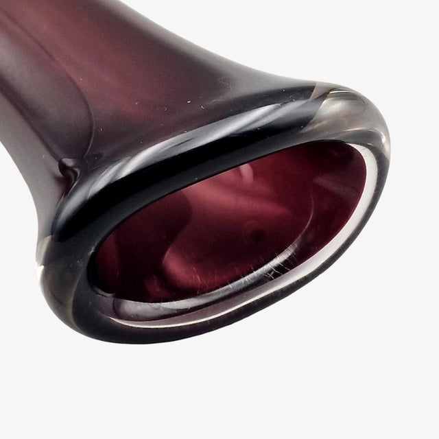 Sommerso Glass Vase by Nils Landberg for Orrefors, 1960s For Sale - Image 10 of 12