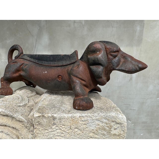 Vintage Cast Iron Dachshund Doorway Boot Scrapers, 1950s, Set of 2 For Sale - Image 7 of 10