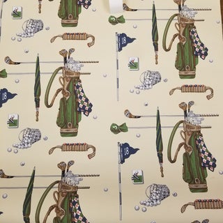 Brunschwig & Fils Par for the Course Wallpaper Roll For Sale