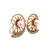 1950s 1950s American Two-Tone Gold Pearl and Diamond Fan Ear Clips, Pair For Sale - Image 5 of 11