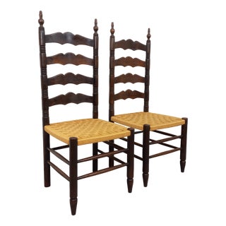 Set of Vintage Arts & Crafts Dining Chairs in Oak and Rope in the style of Antonio Calligaris For Sale