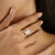 Gemstone 925 Sterling Silver Aquamarine Statement Ring With Diamond Halo, Size 6 For Sale - Image 7 of 15