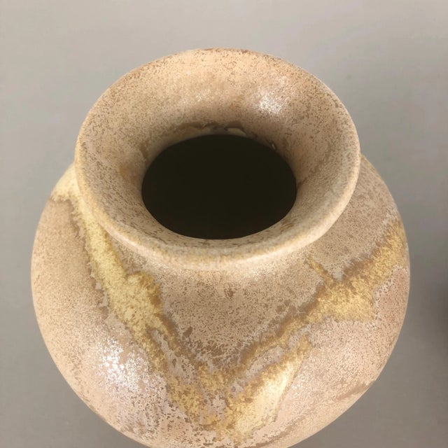Abstract German Fat Lava Pottery Vases from Ruscha, 1960s, Set of 2 For Sale - Image 9 of 17