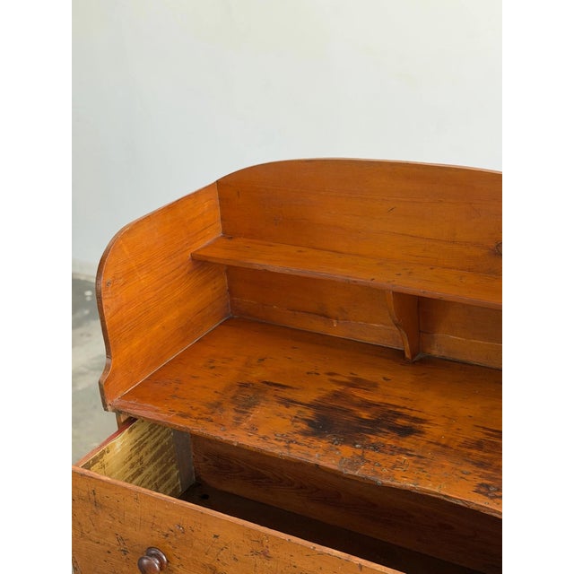 Brown Vintage Patinated Wood Chest of Drawers For Sale - Image 8 of 12