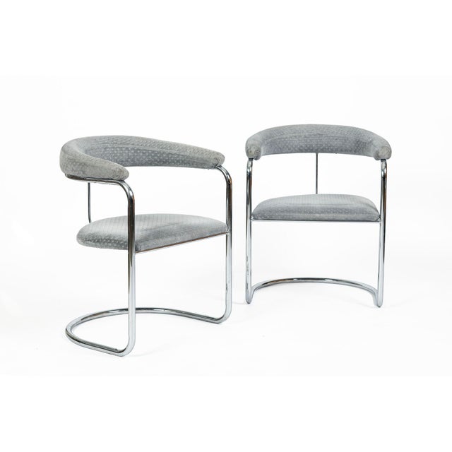 Thonet Set of 6 Mid-Century Modern Ss33 Chrome Dining Chairs by Anton Lorenz for Thonet, 1970s For Sale - Image 4 of 18