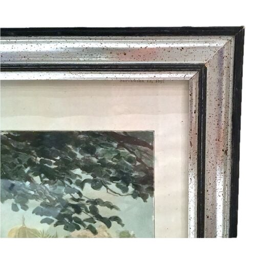 Antique Tennis Scene Engraving For Sale - Image 4 of 4