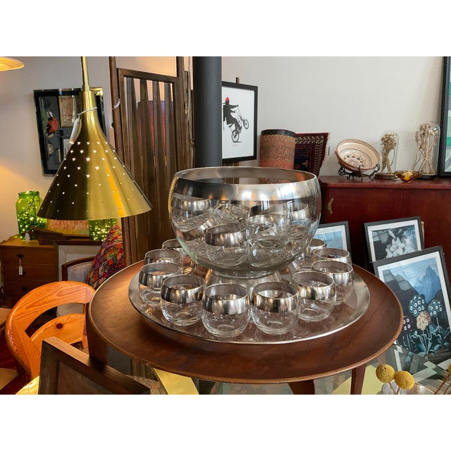 Mid 20th Century Attributed to Dorothy Thorpe Sterling Roly Poly & Punch Bowl Set- 27 Pieces For Sale - Image 10 of 18