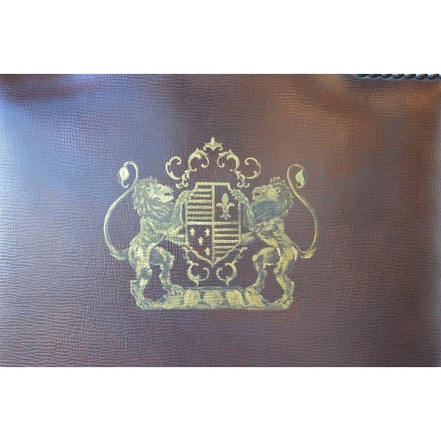 Baroque Mid-19th Century Italian Baroque Style Walnut & Leather Throne Chair For Sale - Image 3 of 11
