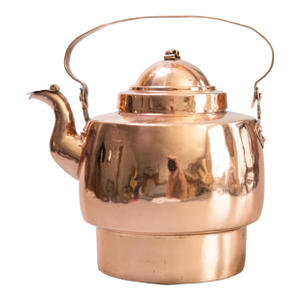 Antique Georgian English Polished Copper Tea Kettle Teapot