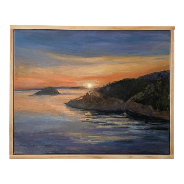 Original Pacific Northwest Landscape Painting – Deception Pass by Francisco Peña – Framed For Sale