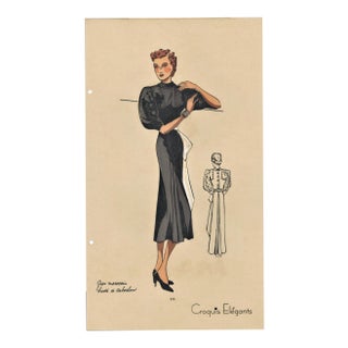 Art Deco Fashion Print For Sale