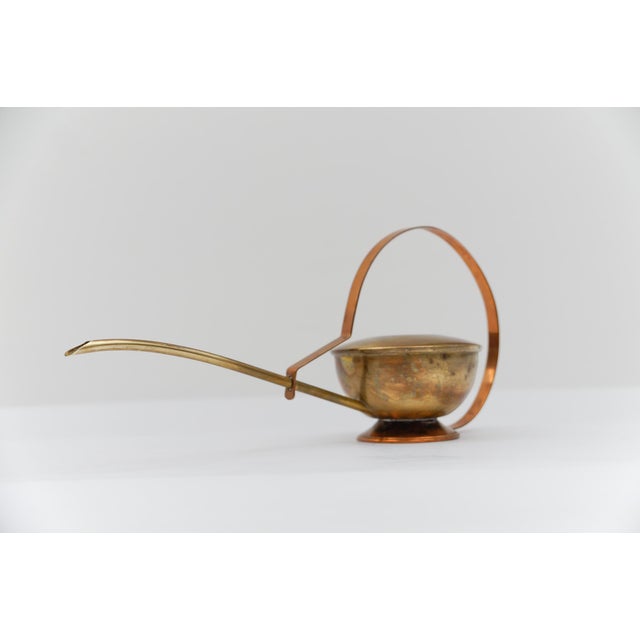 Vintage Austrian Brass and Copper Watering Can, 1950s, in Very Good conditions. Designed 1950 to 1959