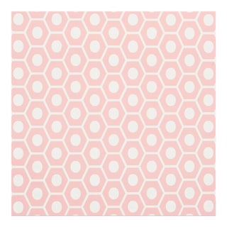 Sample - Schumacher Queen B Wallpaper in Pink For Sale