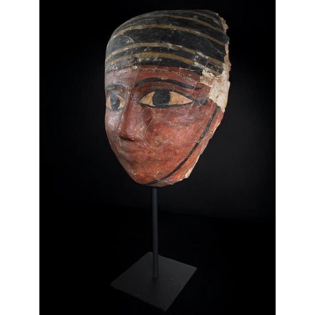 Ptolemaic Egyptian Cartonnage Mask For Sale - Image 18 of 18