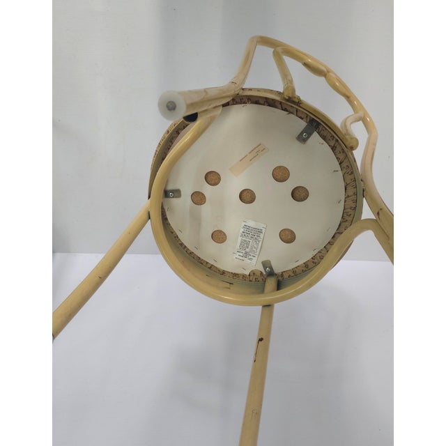 Mid 20th Century Set of Four Douglas Furniture Thonet Style Faux Bentwood Metal & Vinyl Upholstered Chairs For Sale - Image 9 of 12