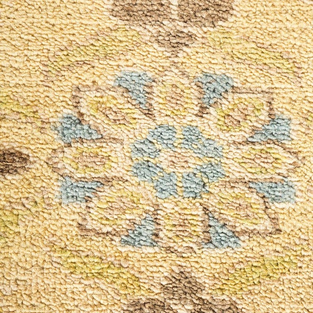Contemporary Eclectic Collection Hand-Knotted Area Rug - Green 10' 0" x 15' 10" For Sale - Image 3 of 4