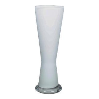 White Cased Orrefors Vase, Signed, Sweden For Sale