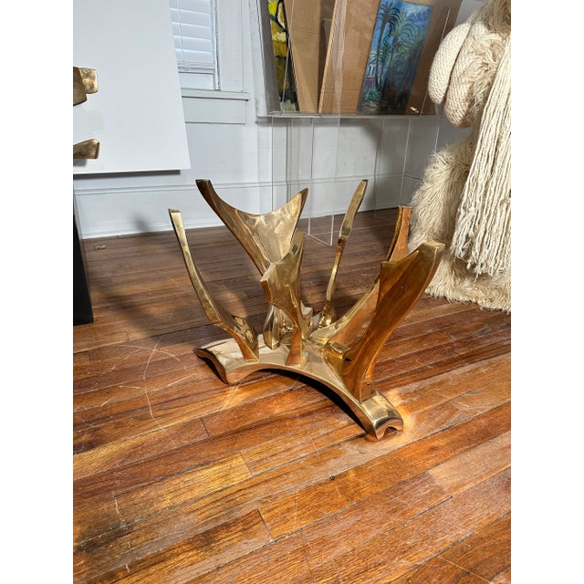 Fred Brouard Rare Fred Brouard Signed Gilt Bronze Table Bases Set of 3 For Sale - Image 4 of 9