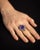 1990s 1990s Large Pear-Shaped Tanzanite Dome Cocktail Ring with Diamonds, Size 6.75 For Sale - Image 5 of 5