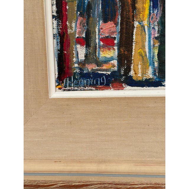 Wilhelm Henning, Tree Trunks, 1950s, Oil Painting on Canvas, Framed For Sale - Image 18 of 18