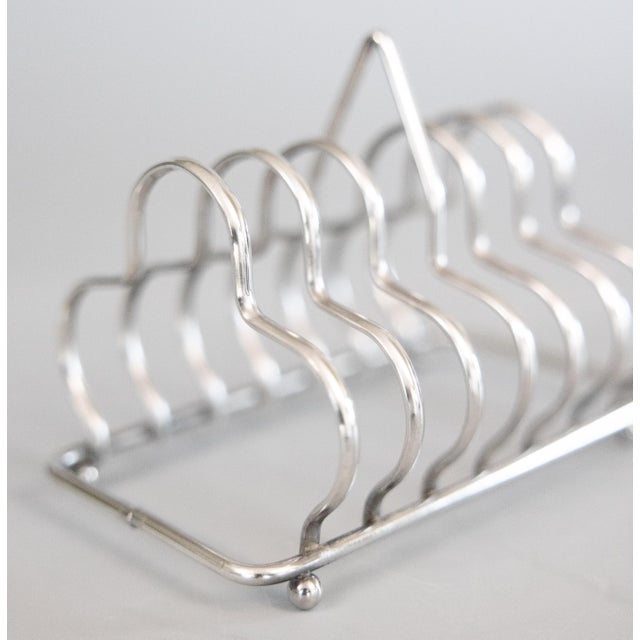 Art Deco Style English Silver Plate Toast Rack For Sale In Houston - Image 6 of 7