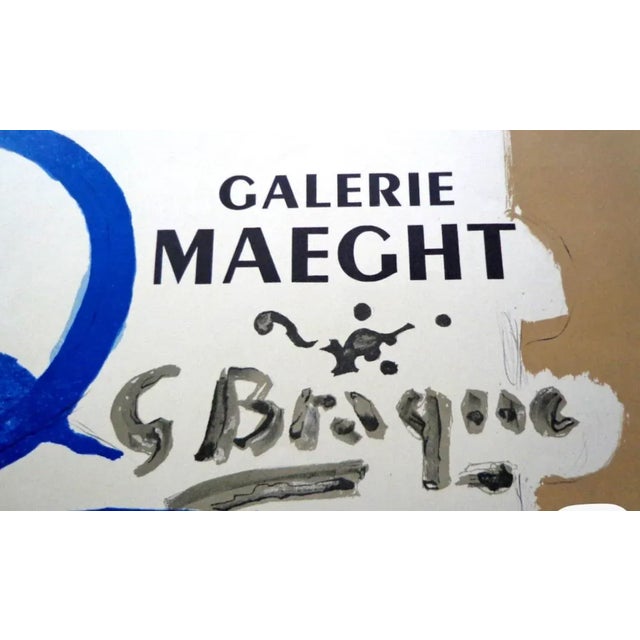 Abstract 1950s Georges Braque Lithograph-3 Galerie Maeght Art in Posters For Sale - Image 3 of 4