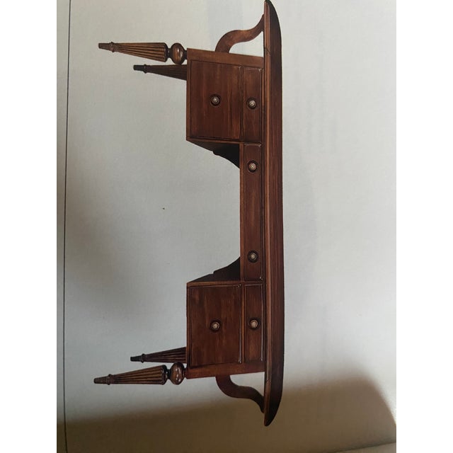 English Late 20th Century Ethan Allen British Classics Drop-Leaf Desk Excellent Condition For Sale - Image 3 of 12