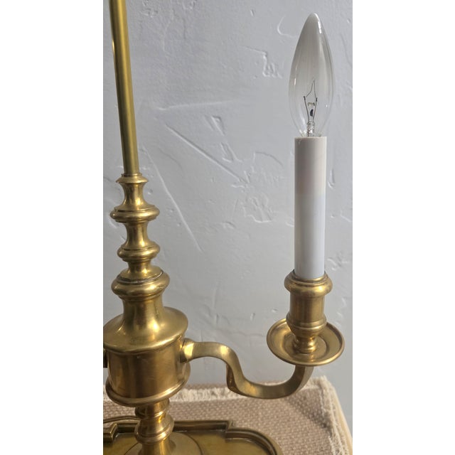 Metal 1960s Frederick Cooper Brass Bouillotte Lamp For Sale - Image 7 of 12