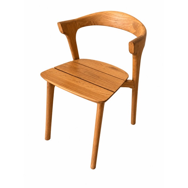 New Ethnicraft Bok Outdoor Dining Chair With Cushion by Alain Van Havre – Solid Teak For Sale - Image 4 of 8