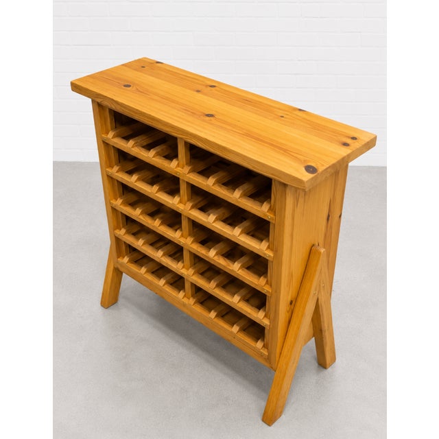 Scandinavian Mid Century Modern Pine Wine Rack C. 1970’s For Sale - Image 11 of 11