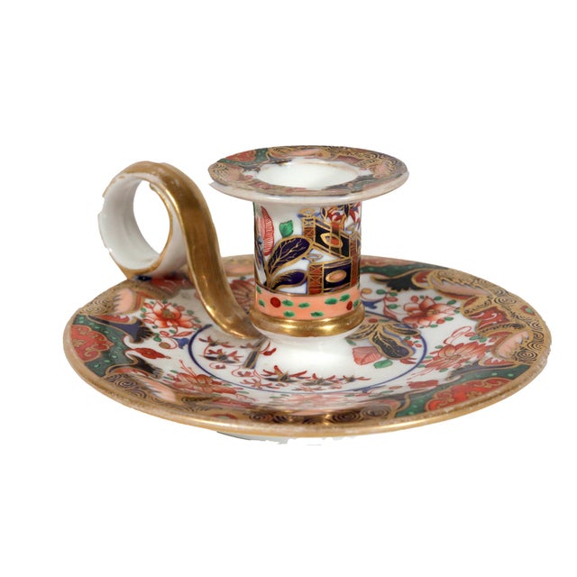 Early 19th Century Spode Porcelain Pattern No. 967 Chamberstick For Sale - Image 5 of 10