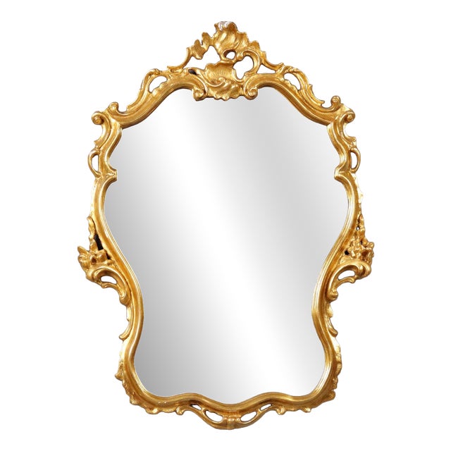 Baroque Style Mirror in Giltwood Frame For Sale