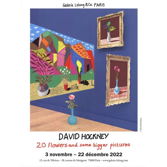 2020s 2022 David Hockney '20 Flowers and Some Bigger Pictures' Pop Art Offset Lithograph For Sale - Image 5 of 5