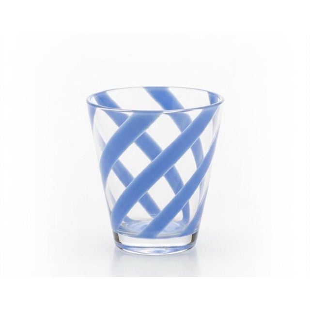 Set of 6 Italian Style Hand Blown Swirl Tumblers For Sale - Image 4 of 7