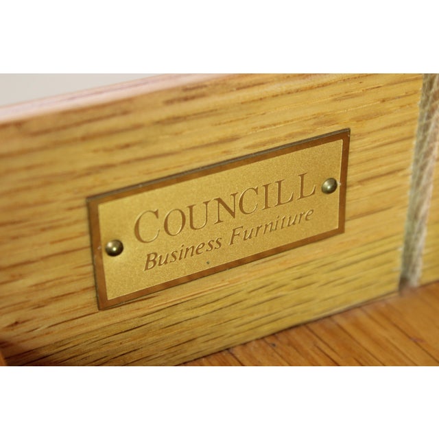 Councill Business Large Walnut Executive Office Desk For Sale - Image 18 of 18