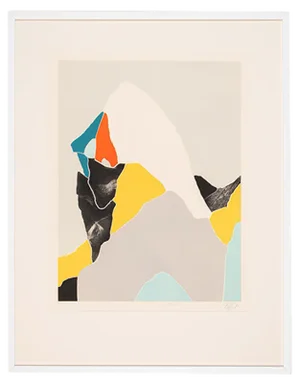 Woman in Profile, Etching on Paper, Framed