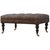 Modern Buffalo Leather Button-Tufted Ottoman For Sale - Image 3 of 8