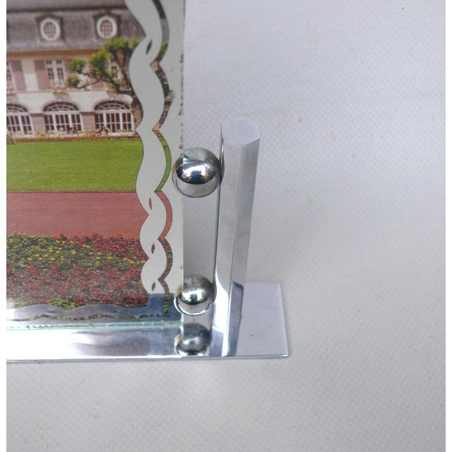 Silver Art Deco Chrome-Plated & Metallised Pane Picture Frame, 1920s For Sale - Image 8 of 18