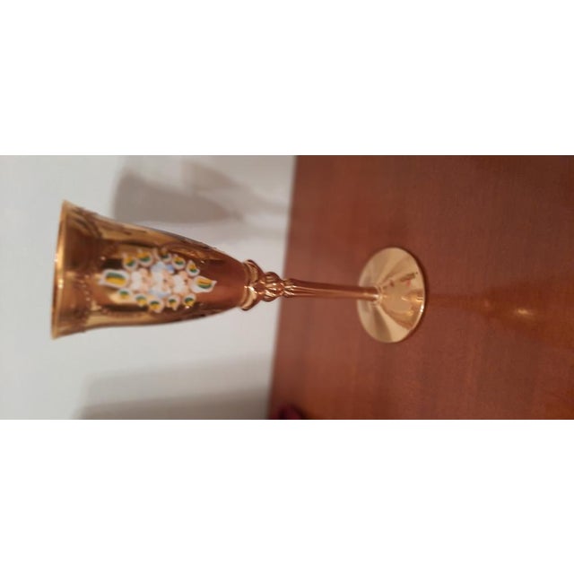 Murano Glass Goblets by Murano for Manifattura Di Murano, Tre Fiori Foundry, Venice, 1960s, Set of 6 For Sale - Image 4 of 10