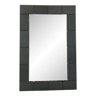 Modern Paneled Slate Wall Mirror For Sale