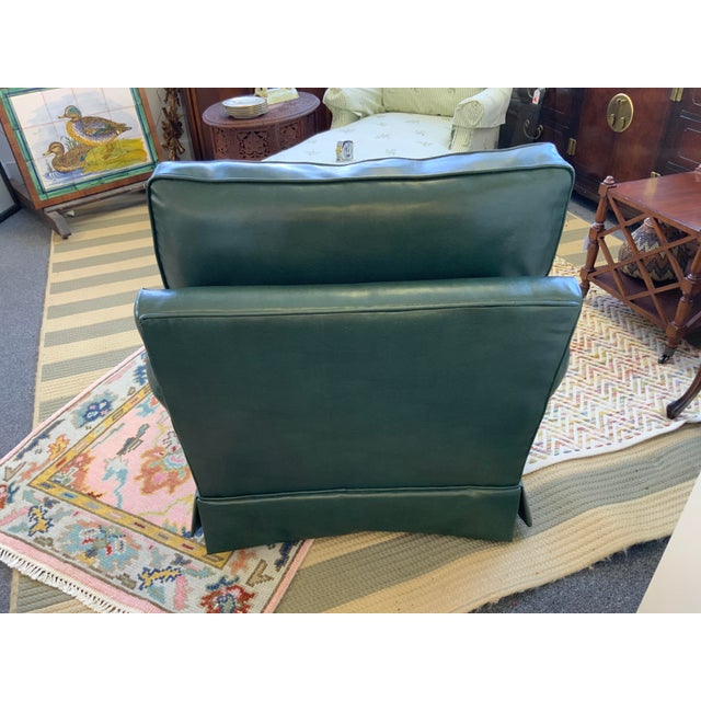 Late 20th Century Green Vinyl Club Chair For Sale - Image 4 of 8
