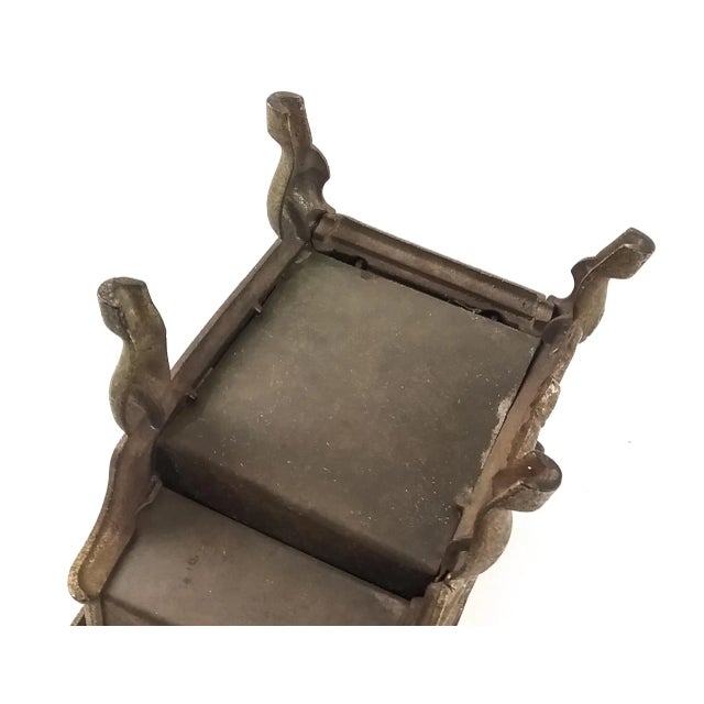 Miniature Crescent Cast Iron Stove Replica For Sale - Image 12 of 13
