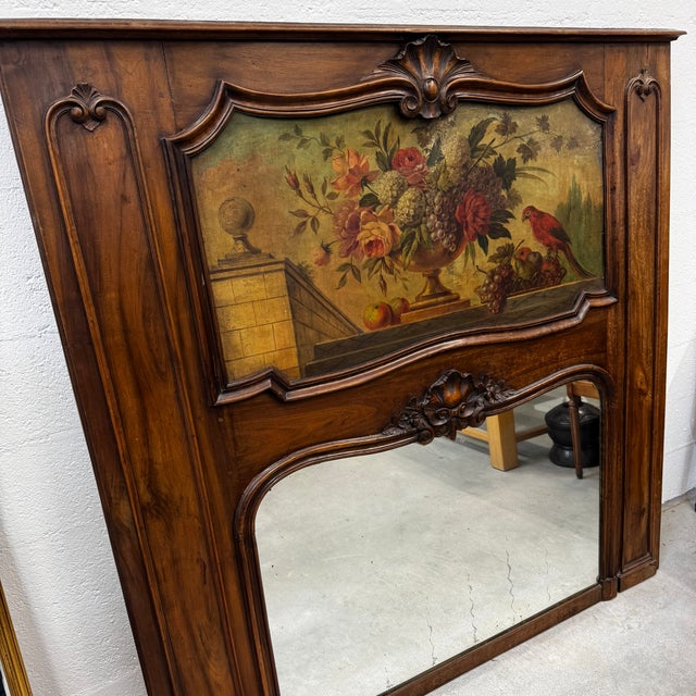 Large Antique Fireplace Mirror For Sale - Image 4 of 11