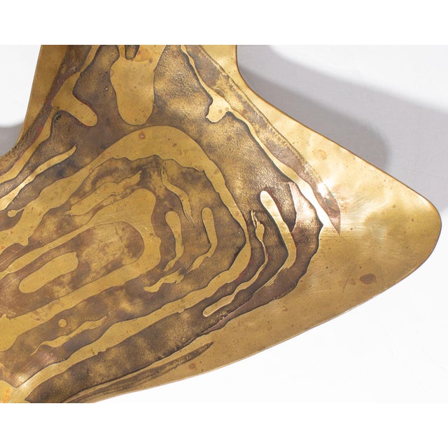 Biomorphic Brass Tray by Ed Wiener For Sale In Indianapolis - Image 6 of 9