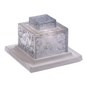 René Lalique 1912 Biches Inkwell on Undertray