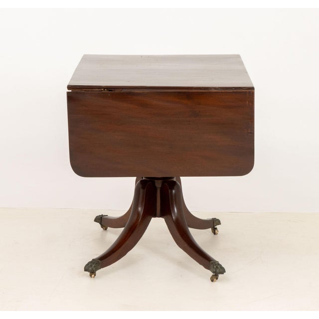 Regency Mahogany Drop Leaf Sofa Table For Sale In New York - Image 6 of 13